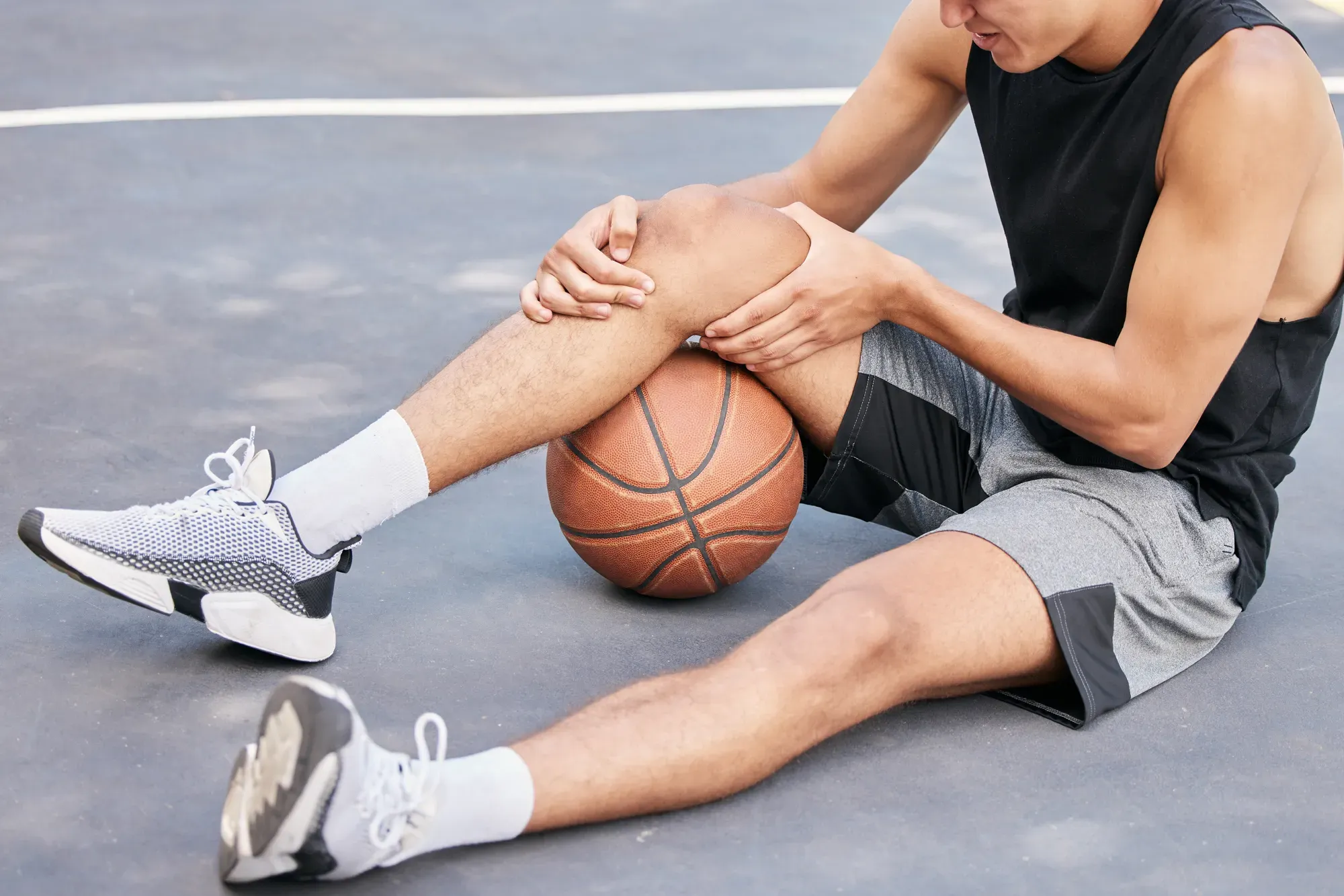 Man with sports injury.