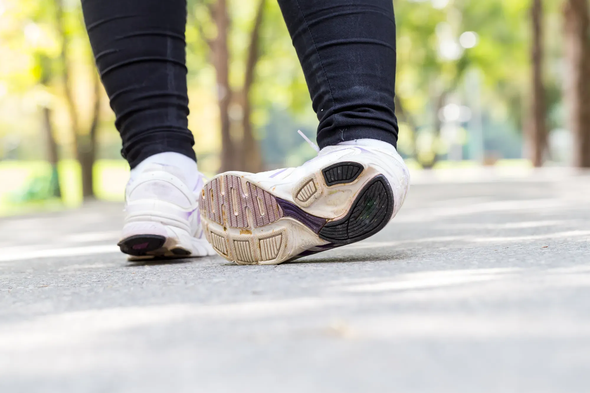 A woman jogging to stay active