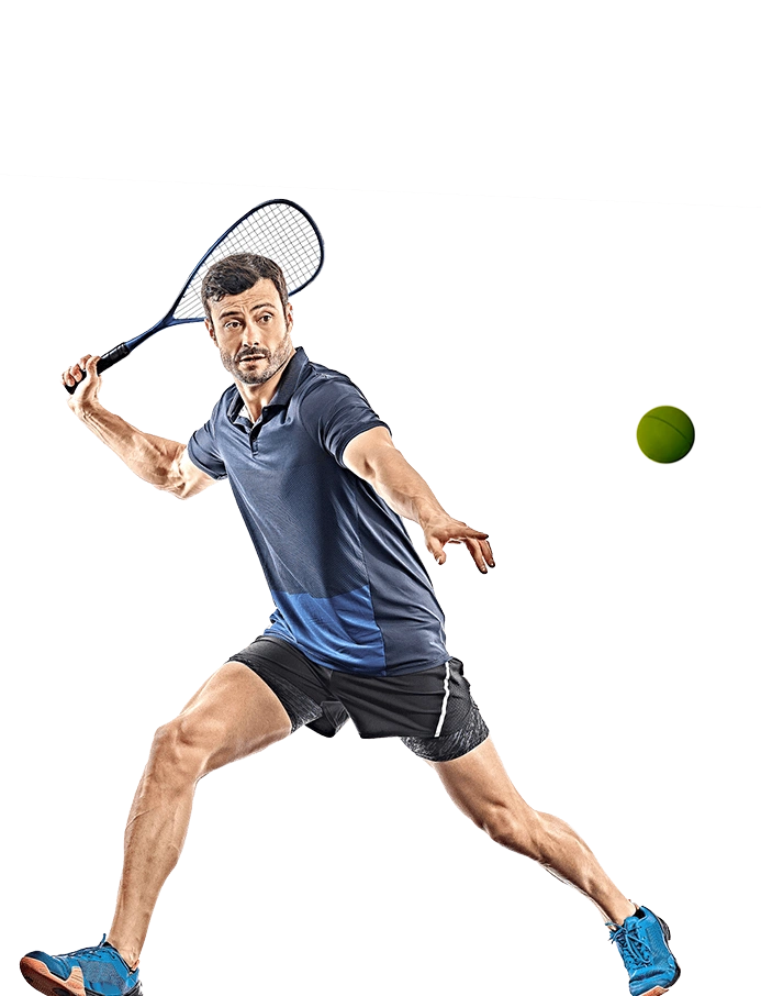 Man playing tennis